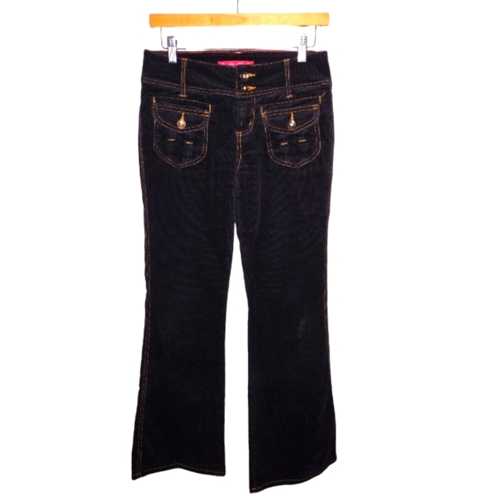 NWOT Vintage Glo Black Flare Corduroy Pants